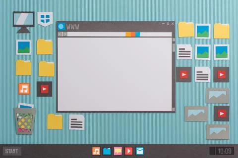 Browser and blank web page Stock-Fotos
