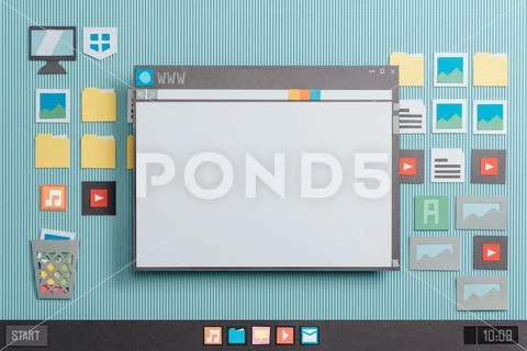 Browser and blank web page Stock Photos