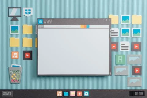 Browser and blank web page Stock-Fotos
