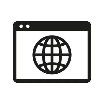Browser and globe icon. Internet and Network collection vector illustration 스톡 일러스트
