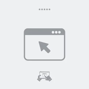Browser and pointer Stock Illustration