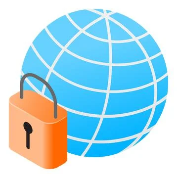Browser and security padlock Illustrazione stock