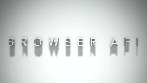 Browser api 3D title animation with shadows on a white background Stock Footage 297274149
