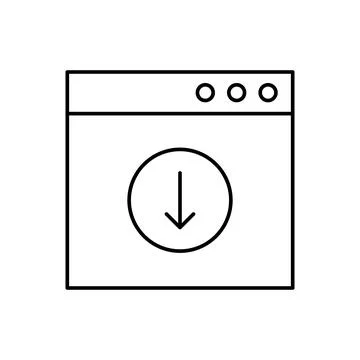 Browser, arrow, page, SEO icon. Simple line, outline vector elements of commerce Stock Illustration