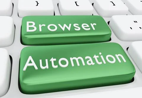 Browser Automation concept Stockillustratie
