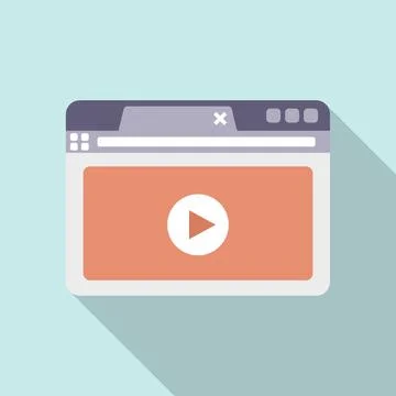 Browser bar icon flat . Internet window Stock Illustration