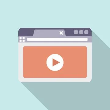 Browser bar icon flat vector. Internet window Stock Illustration