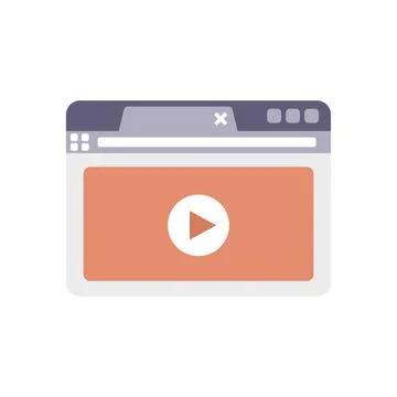 Browser bar icon flat vector. Internet window Stock Illustration