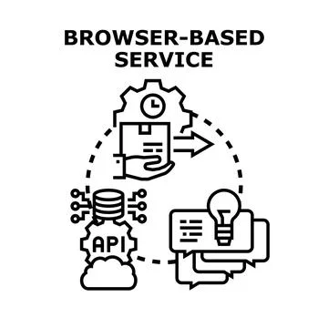 Browser based service concept vector illustration Stock-Illustration