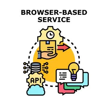 Browser based service concept vector illustration Stock Illustration