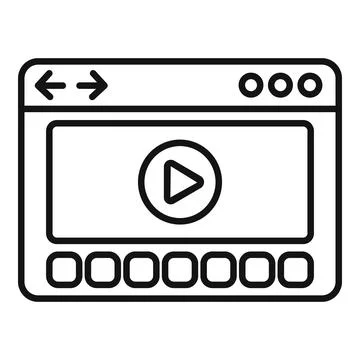 Browser blank icon outline vector. Computer window Stock Illustration