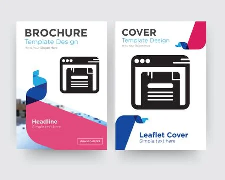 Browser brochure flyer design template Free Stock Illustration