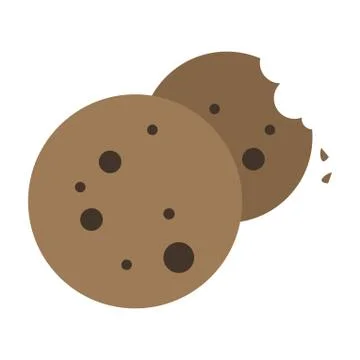 Browser brown cookies icon Stock Illustration