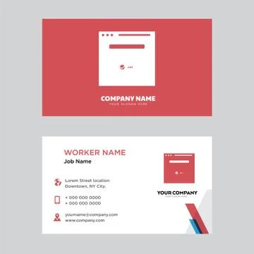 Browser business card design 스톡 일러스트