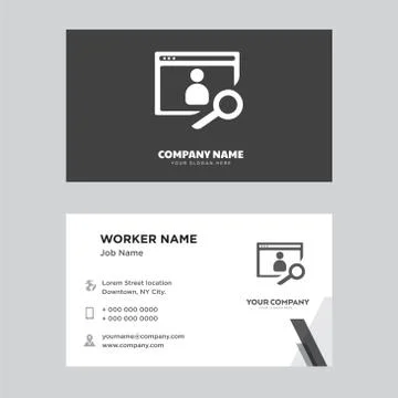 Browser business card design Free Stock Illustration