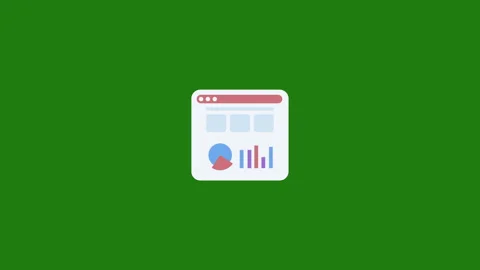 Browser with chart icon animation. Stock Footage 175732245