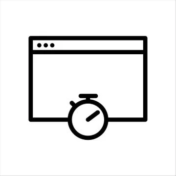 Browser Clock icon symbol Illustration Design 库存插图