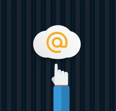 Browser cloud in flat Stock-Illustration