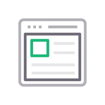 Browser color line icon Illustrazione stock