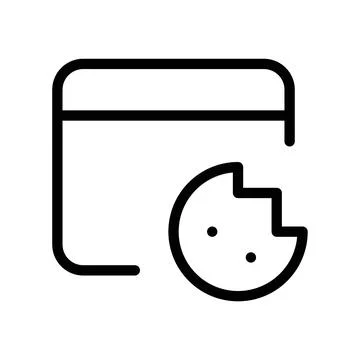 Browser cookie design in filled and outlined style Illustrazione stock
