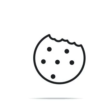 Browser Cookie Icon. Outline Style Icon Cookie icon vector isolated on white  Stock Illustration