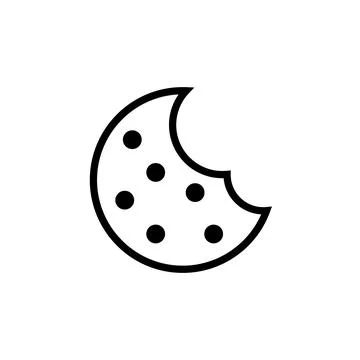 Browser Cookie Icon. Outline Style Icon Cookie icon vector isolated Illustrazione stock
