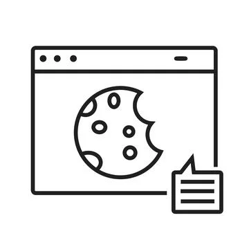 Browser Cookie Icon, Suitable for Internet and Privacy Themes Stock Illustration