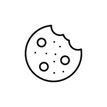 Browser Cookie logo sign vector outline Stock Illustration