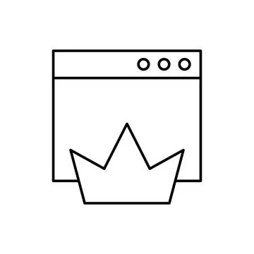 Browser, crown, SEO icon. Simple line, outline vector elements of commerce icons Stock Illustration