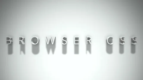 Browser css 3D title animation with shadows on a white background Stock Footage 297274151