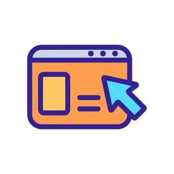 Browser cursor icon vector. Isolated contour symbol illustration 스톡 일러스트