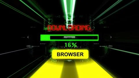Browser download progress bar on the screen イラスト素材