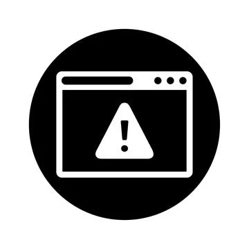 Browser, error, alert, page, broken connection icon 스톡 일러스트