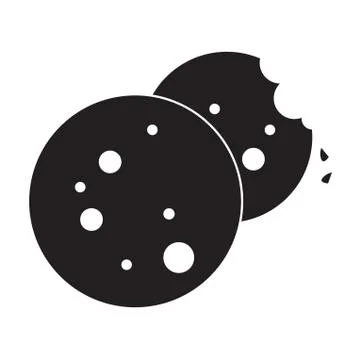 Browser filled cookies icon Stock Illustration