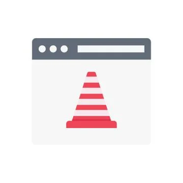 Browser flat color icon Stock Illustration