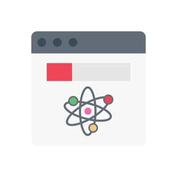 Browser flat color icon Stock Illustration