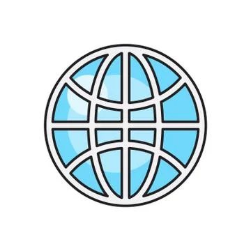 Browser flat color icon Stock Illustration