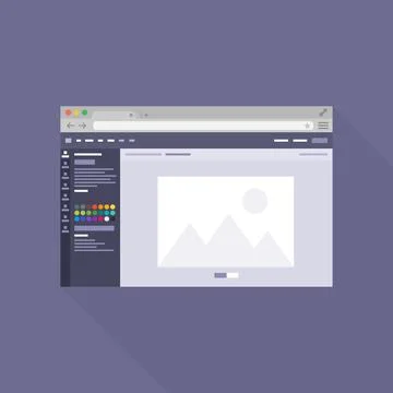 Browser flat icon7 Stock Photos