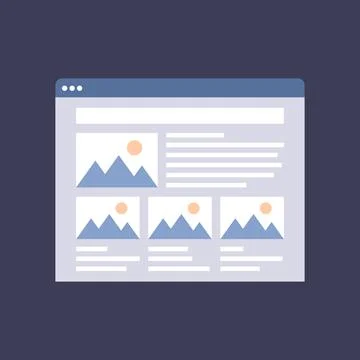 Browser in flat style. Vector illustration Stock Illustration