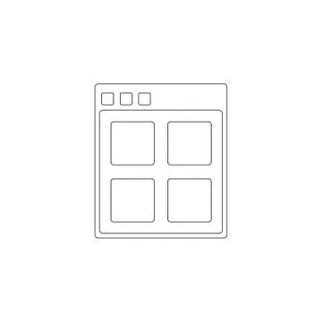Browser. flat vector icon Stock Illustration