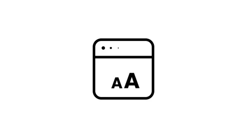 Browser Font Typography Text Settings Icon Stock Footage 335591749