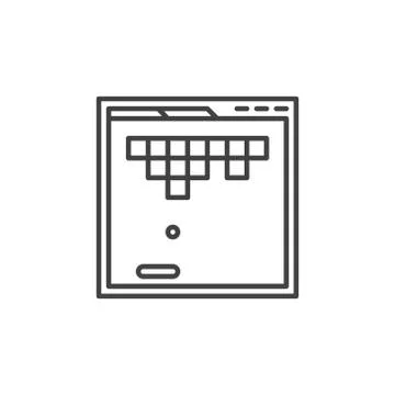 Browser Game outline vector concept icon Stock Illustration