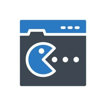 Browser glyph colour icon Stock-Illustration