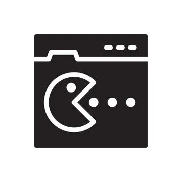 Browser glyph flat icon Stock-Illustration