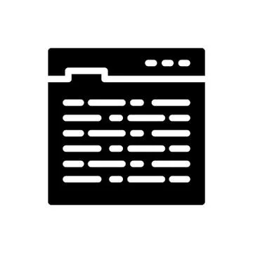 Browser glyph flat icon Stock Illustration