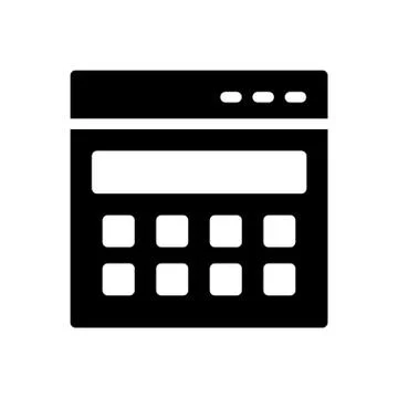 Browser glyph flat icon Stock Illustration