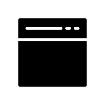 Browser glyph flat icon Stock Illustration