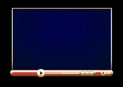 Browser golden player Stock Illustration