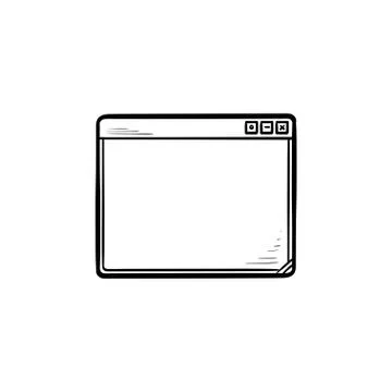 Browser hand drawn outline doodle icon. Stock Illustration