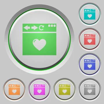 Browser home page push buttons Illustrazione stock